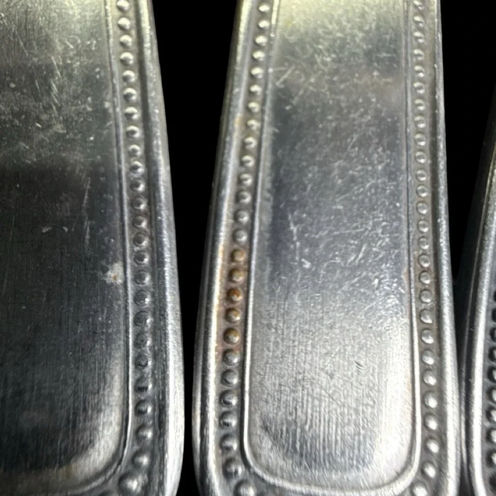 Stainless By‎ Salem Flatware Beaded Japan Service for 8 Plus Serveware Lot of 48